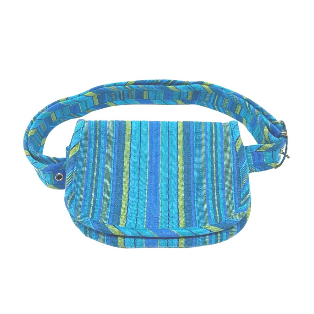 Quilted Koala Belt Bag Happy Blue Stripes‎